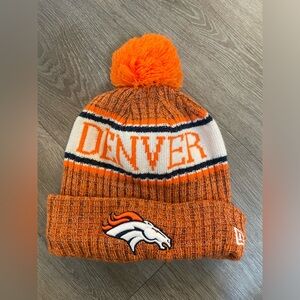 New Era Broncos Fleece Lined Beanie Like New
